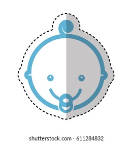 cute baby head icon vector illustration design