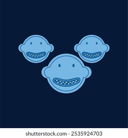 cute baby head Vector illustration