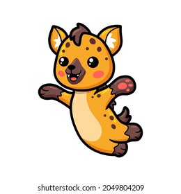 Cute Baby Hyena Cartoon Posing