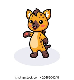 Cute Baby Hyena Cartoon Posing