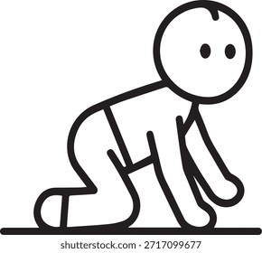 Niedliches Baby-Symbol, Vektorsatz, der Kinderbetreuung, Elternschaft, Gesundheit von Neugeborenen und Kind repräsentiert