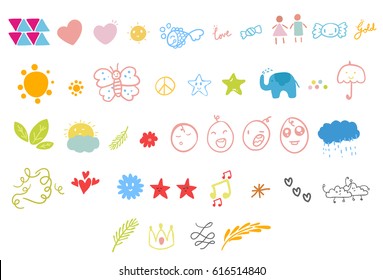 Cute Baby Illustrations. vector Illustrations. Isolated on white background.