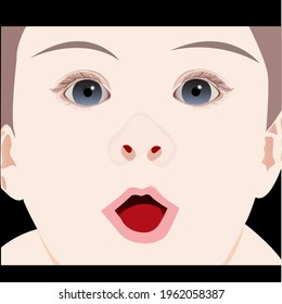 Cute baby infant human vector illustration design baby childhood