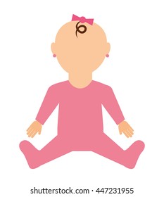 cute baby isolated icon design, vector illustration  graphic 