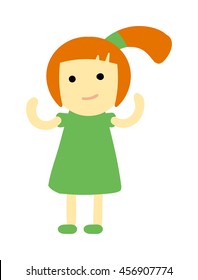 Cute baby kid girl and cute child character vector