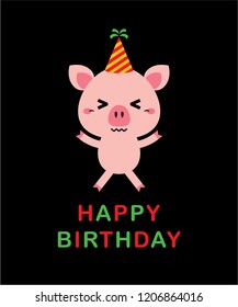 cute baby kid happy birthday greeting card