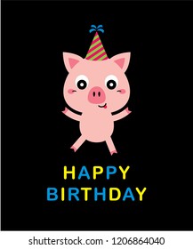 cute baby kid happy birthday greeting card