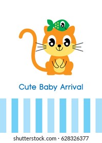 cute baby kitten arrival card