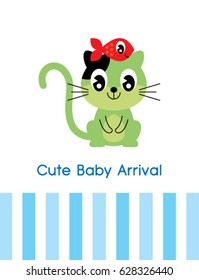 cute baby kitten arrival card