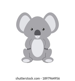 cute baby koala childish illustration