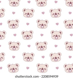 Cute Baby Koala  Doodle Seamless Pattern For Nursery  Pattern And Wallpaper