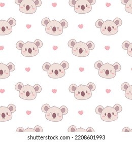 Cute Baby Koala  Doodle Seamless Pattern For Nursery  Pattern And Wallpaper