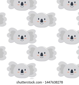 Cute baby koala pattern vector