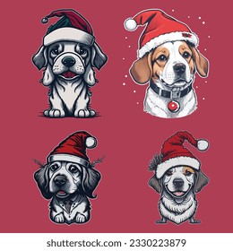 Cute Baby Labrador Sticker Art Illustration Vector Design