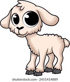 Cute baby lamb vector illustration