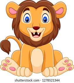 Cute baby lion cartoon