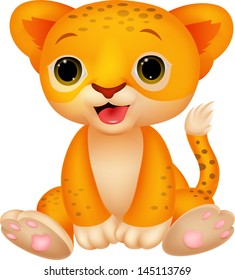 Cute Baby Lion Cartoon