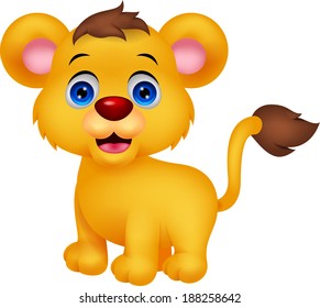 Cute baby lion cartoon