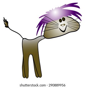 Cute baby lion cartoon