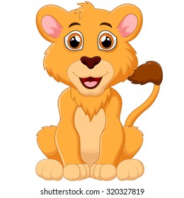 Cute baby lion cartoon