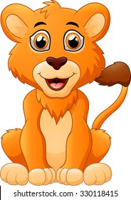 Cute baby lion cartoon