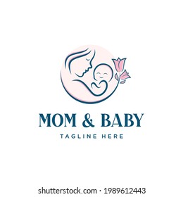 cute baby logo design vector