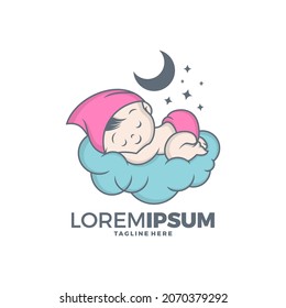 Vector de diseño de logotipo para bebé
