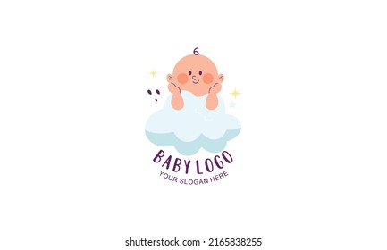 Cute Baby Logo Template Vector Stock Vector (Royalty Free) 2165838255 ...