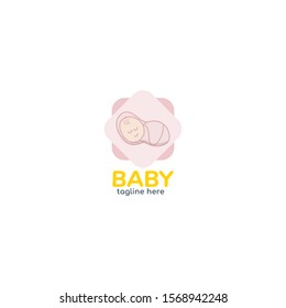 Cute baby logo - vector