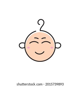 Cute baby logo Vector icon design illustration Template