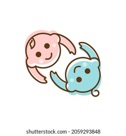 Dibujo del logotipo del bebé de la clase Icono del vector Plantilla de diseño
