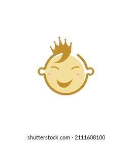 Cute baby logo Vector icon design illustration Template