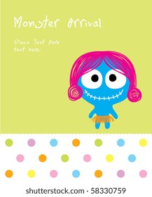 cute baby monster arrival