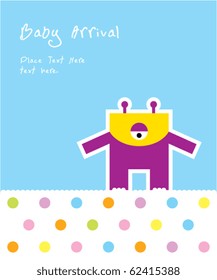 cute baby monster arrival