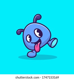 Cute Baby Monster Cartoon Vector Icon Illustration. Monster Icon Concept Isolated Premium Vector. Flat Cartoon Style 