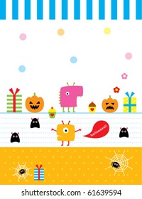 cute baby monster celebrate halloween