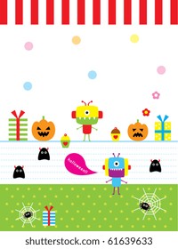 cute baby monster celebrate halloween
