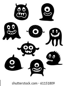 cute baby monster doodle