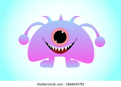 cute baby monster vector graphic illustration