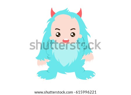 Cute Baby Monsters Vector Illustrations Isolated Stock Vector