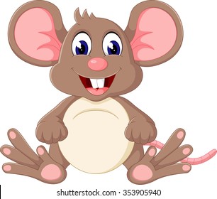 Cute baby mouse cartoon