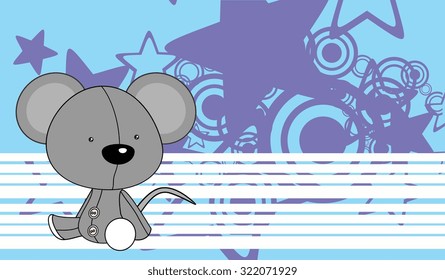 cute baby mouse cartoon background in vector format 