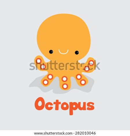 Cute Baby Octopus Stock Vector Royalty Free 282010046 Shutterstock