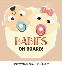 Cute Baby On Board Sign Stock Vector (Royalty Free) 320748329 ...