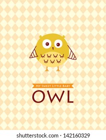 cute baby owl poster