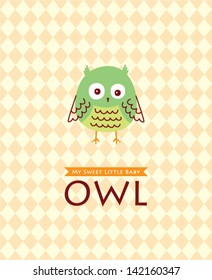 cute baby owl poster