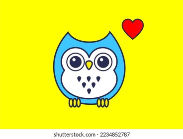 cute baby owl vector illustration kids