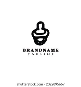 cute baby pacifier logo icon cartoon design template modern vector illustration