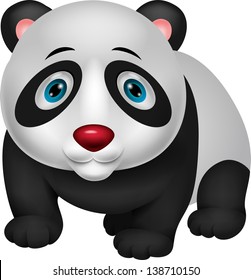 Cute baby panda cartoon