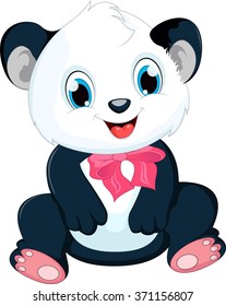 Cute baby panda cartoon